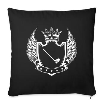 Golf Wappen - Sofakissenbezug 45 x 45 cm - Schwarz - Vorne