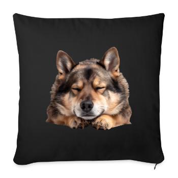 Vallhund suédois - Housse de coussin décorative 45 x 45 cm - noir - Devant
