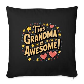 Grand-mère est la meilleure arrière-grand-mère - Housse de coussin décorative 45 x 45 cm - noir - Devant