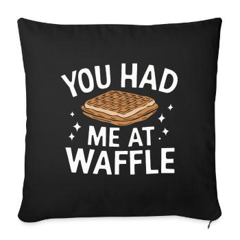 Waffles Breakfast Sweets - Sofa pillowcase 17,3'' x 17,3'' (45 x 45 cm) - black - Front
