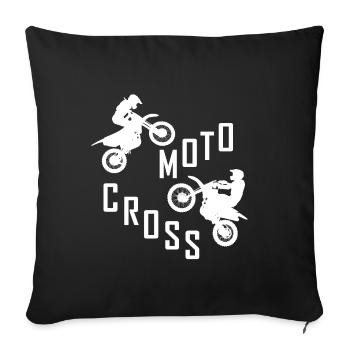 motocross - Sofakissenbezug 45 x 45 cm - Schwarz - Vorne