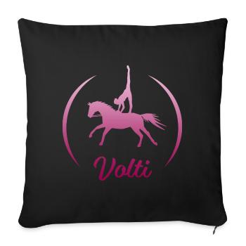 Volti Pferdesport Voltigieren by TinaShirts - Sofakissenbezug 45 x 45 cm - Schwarz - Vorne