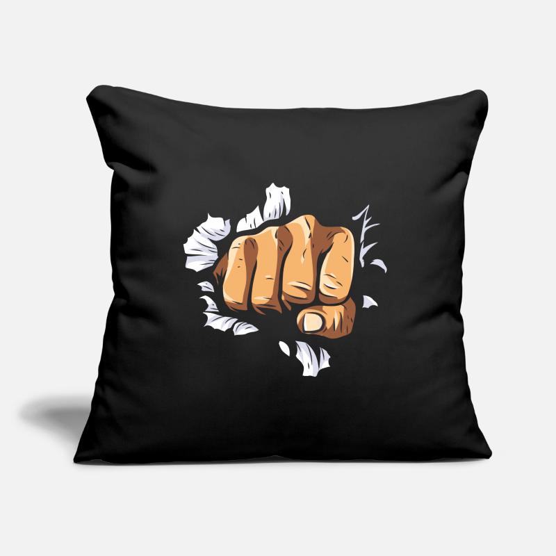 Boxer Fist Punch Wall Boxing Force Anger Knockout Sofa pillowcase 17,3'' x 17,3'' (45 x 45 cm)