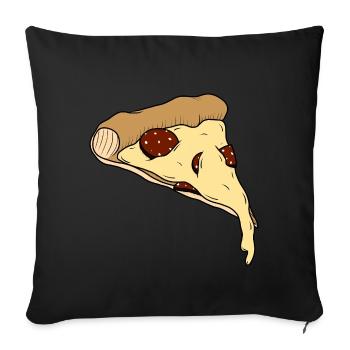 Pizza - Sofa pillowcase 17,3'' x 17,3'' (45 x 45 cm) - black - Front