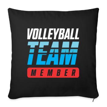 Volleyball Team - Sofa pillowcase 17,3'' x 17,3'' (45 x 45 cm) - black - Front
