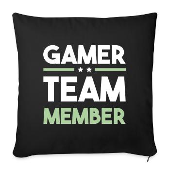 Équipe de joueurs - Housse de coussin décorative 45 x 45 cm - noir - Devant