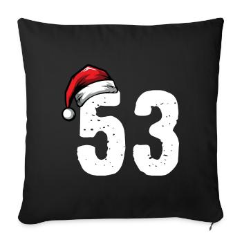 53 Numéro Noël - Housse de coussin décorative 45 x 45 cm - noir - Devant