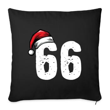 66 Number Christmas - Sofa pillowcase 17,3'' x 17,3'' (45 x 45 cm) - black - Front