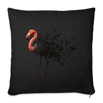 Flamingo - Sofa pillowcase 17,3'' x 17,3'' (45 x 45 cm) - black - Front