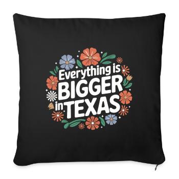 Texas State Texans Texas - Sofa pillowcase 17,3'' x 17,3'' (45 x 45 cm) - black - Front