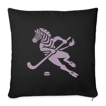 Minimalist Zebra Hockey Silhouette - Sofa pillowcase 17,3'' x 17,3'' (45 x 45 cm) - black - Front