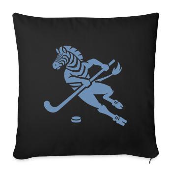 Minimalistisches Zebra Eishockey Silhouette - Sofa pillowcase 17,3'' x 17,3'' (45 x 45 cm) - black - Front