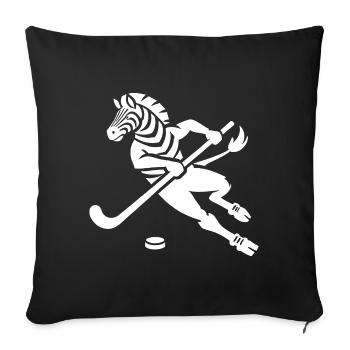 Minimalistisches Zebra Eishockey Silhouette - Sofa pillowcase 17,3'' x 17,3'' (45 x 45 cm) - black - Front