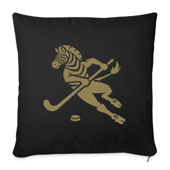 Minimalist Zebra Hockey Silhouette - Sofa pillowcase 17,3'' x 17,3'' (45 x 45 cm) - black - Front