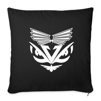 abstract aigles white - Sofakissenbezug 45 x 45 cm - Schwarz - Vorne