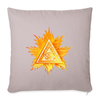 Illuminati Control - Sofa pillowcase 17,3'' x 17,3'' (45 x 45 cm) - light taupe - Front