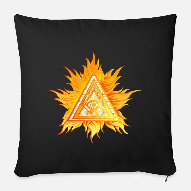 Illuminati Control - Housse de coussin décorative 45 x 45 cm - noir