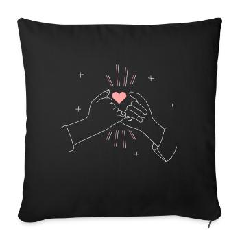 BEST FRIEND BEST FRIEND'S - Sofa pillowcase 17,3'' x 17,3'' (45 x 45 cm) - black - Front