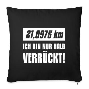 Halbmarathon - Sofakissenbezug 45 x 45 cm - Schwarz - Vorne