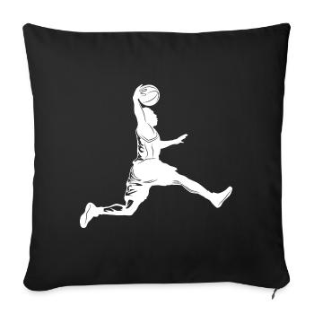 Basketball Silhouette - Sofa pillowcase 17,3'' x 17,3'' (45 x 45 cm) - black - Front