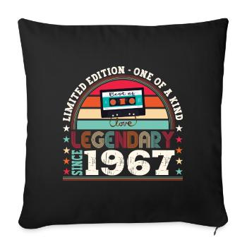 Legendary 1967 55th Birthday Gift Men - Fun - Sofa pillowcase 17,3'' x 17,3'' (45 x 45 cm) - black - Front