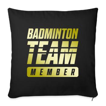 Équipe de badminton - Housse de coussin décorative 45 x 45 cm - noir - Devant