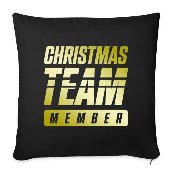 Christmas Team - Sofa pillowcase 17,3'' x 17,3'' (45 x 45 cm) - black - Front