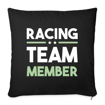Racing Team - Sofa pillowcase 17,3'' x 17,3'' (45 x 45 cm) - black - Front