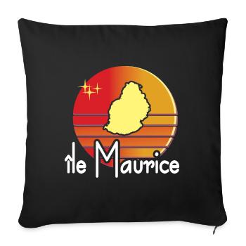 belle idée cadeau souvenir de l'île Maurice - Housse de coussin décorative 45 x 45 cm - noir - Devant