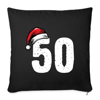 50 Number Christmas - Sofa pillowcase 17,3'' x 17,3'' (45 x 45 cm) - black - Front