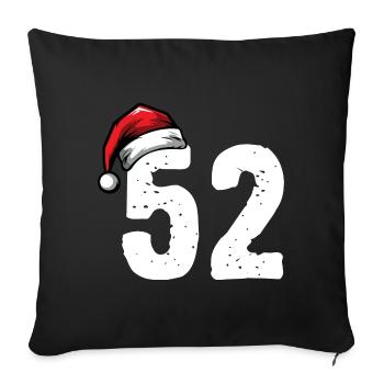 52 Numéro Noël - Housse de coussin décorative 45 x 45 cm - noir - Devant