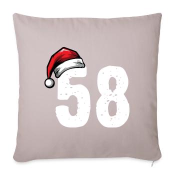 58 Number Christmas - Sofa pillowcase 17,3'' x 17,3'' (45 x 45 cm) - light taupe - Front