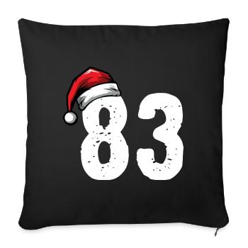 83 Numéro Noël - Housse de coussin décorative 45 x 45 cm - noir - Devant
