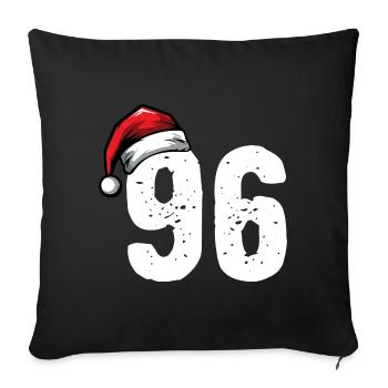 96 Numéro Noël - Housse de coussin décorative 45 x 45 cm - noir - Devant