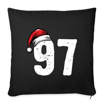 97 Numéro Noël - Housse de coussin décorative 45 x 45 cm - noir - Devant