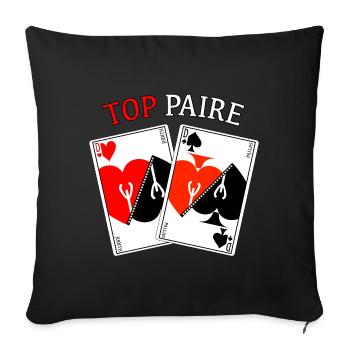 La TOP paire - Housse de coussin décorative 45 x 45 cm - noir - Devant