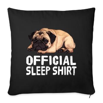 Chemise de sommeil officielle Carlin - Housse de coussin décorative 45 x 45 cm - noir - Devant
