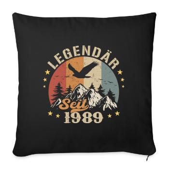 Legendary Since 1989 Vintage Vintage Birthday - Sofa pillowcase 17,3'' x 17,3'' (45 x 45 cm) - black - Front