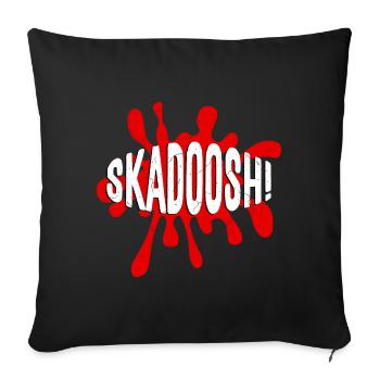 Panda Power Kung Fu Comic Phrase Skadoosh 3 - Sofa pillowcase 17,3'' x 17,3'' (45 x 45 cm) - black - Front