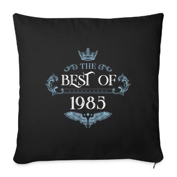 1985 best of - Housse de coussin décorative 45 x 45 cm - noir - Devant