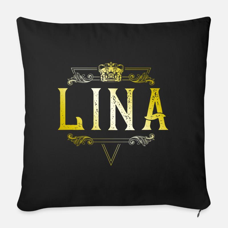 Lina - Sofakissenbezug 45 x 45 cm - Schwarz
