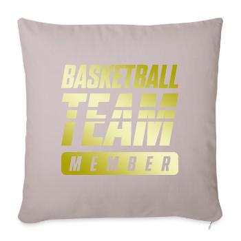 Équipe de basket-ball - Housse de coussin décorative 45 x 45 cm - taupe clair - Devant