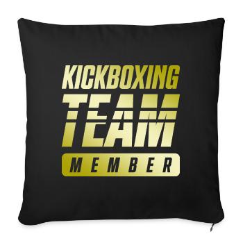 Équipe de kickboxing - Housse de coussin décorative 45 x 45 cm - noir - Devant