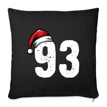 93 Number Christmas - Sofa pillowcase 17,3'' x 17,3'' (45 x 45 cm) - black - Front