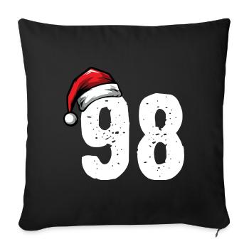 98 Numéro Noël - Housse de coussin décorative 45 x 45 cm - noir - Devant