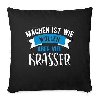 Funny Sayings Faites un drôle de dicton comme vous voulez - Housse de coussin décorative 45 x 45 cm - noir - Devant