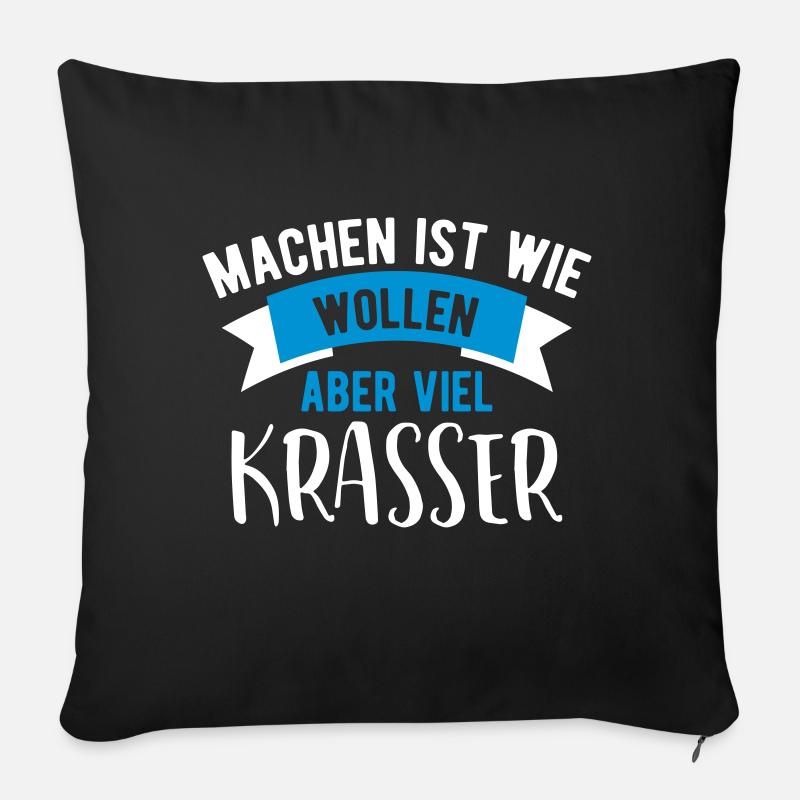 Funny Sayings Faites un drôle de dicton comme vous voulez - Housse de coussin décorative 45 x 45 cm - noir
