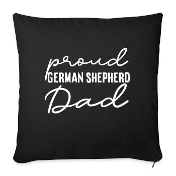 Proud German shepherd Dad Geschenk Idee weiss - Sofakissenbezug 45 x 45 cm - Schwarz - Vorne