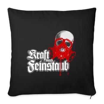 Kraft durch Feinstaub - Sofakissenbezug 45 x 45 cm - Schwarz - Vorne