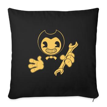 Bendy Repairman - Sofa pillowcase 17,3'' x 17,3'' (45 x 45 cm) - black - Front